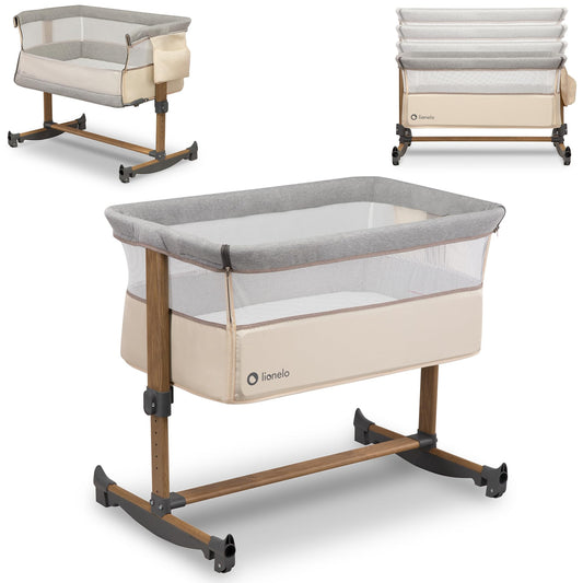 3-in-1 Babybett höhenverstellbar mit Schaukelfunktion & Matratze